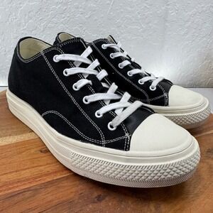 CHAMARIPA Black Canvas Platform Sneakers‎ Women EU 40 US 9 Cream Toe Cap